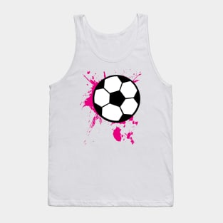 Soccer Splash Pink Girls Women Gift Tank Top